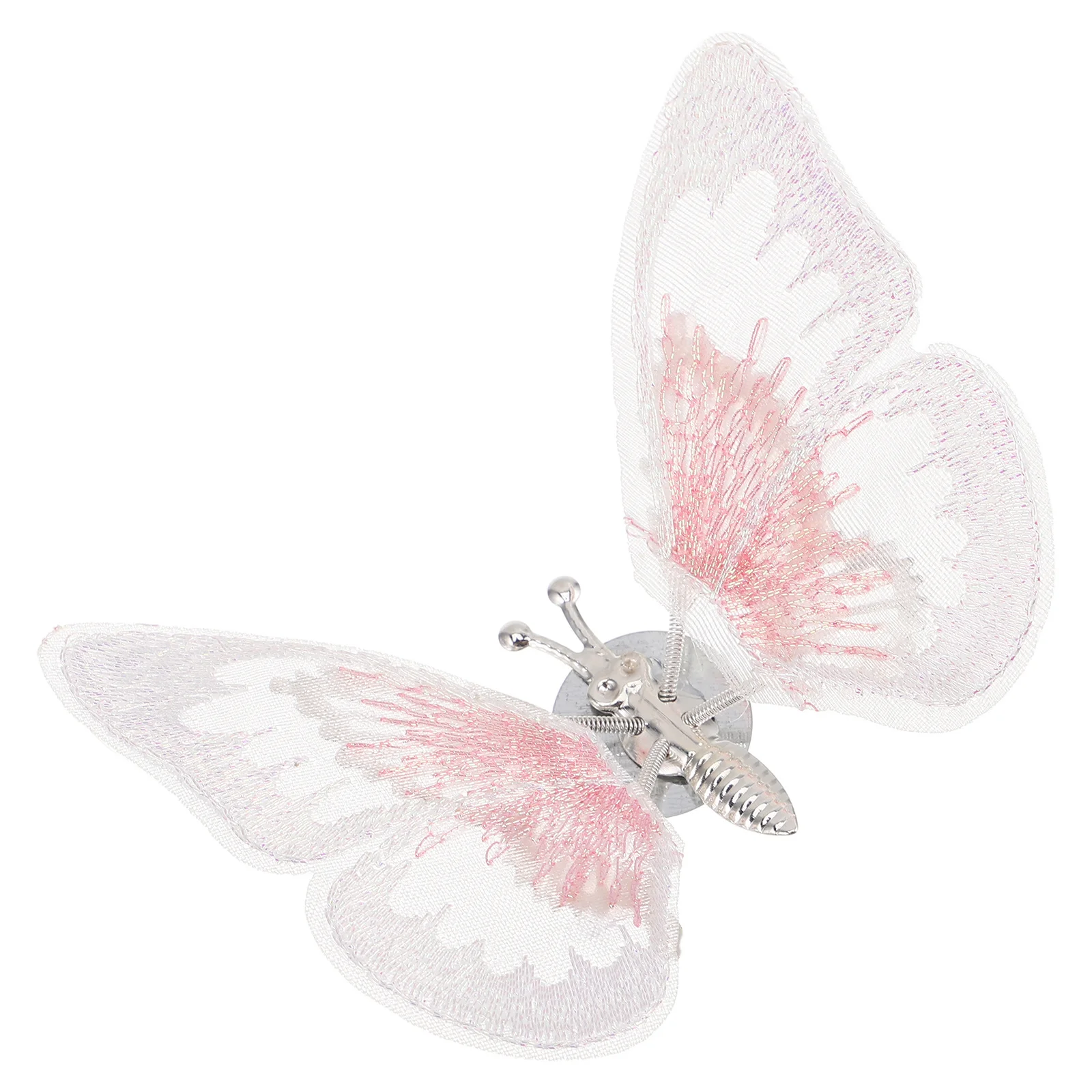 

Butterfly Car Decor Embroidered Fabric Air Vent Clip Ornament Swinging Automotive Console Interior Accessories