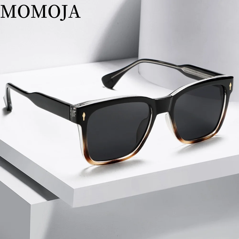 MOMOJA New Polarized Women's Sunglasses Men's Trendy Luxury Retro Reading Sunglasses Men's Driver Sun Visor UV400 22017