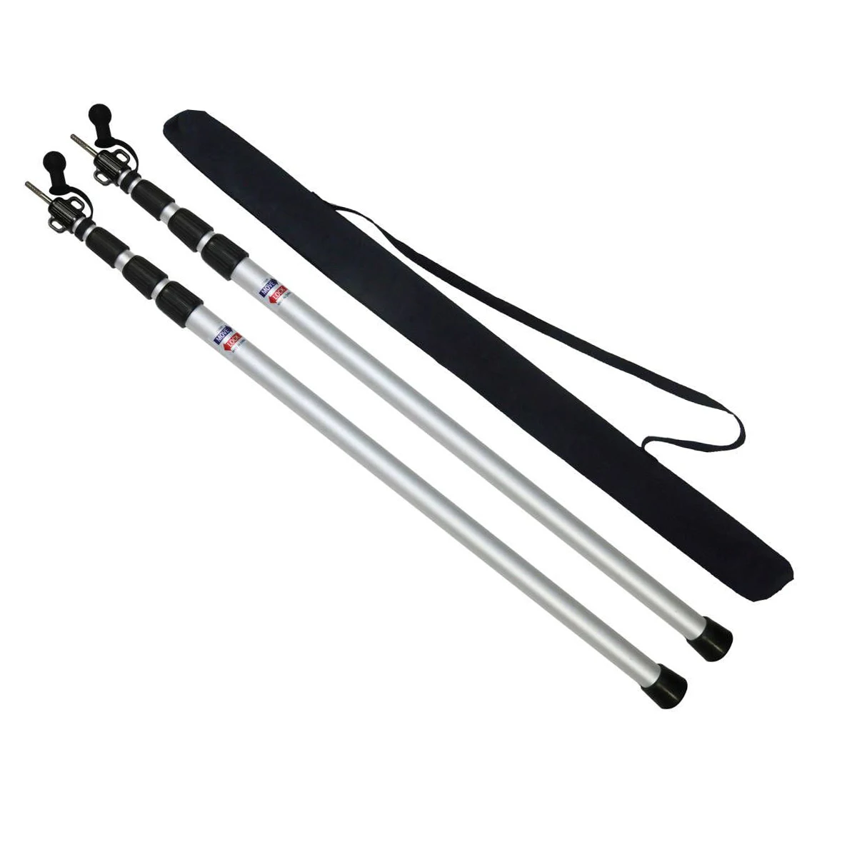 Aluminum Tarp Poles Adjustable Set of 2, Lightweight Telescoping Tent Poles for Tarp Canopy Shelter