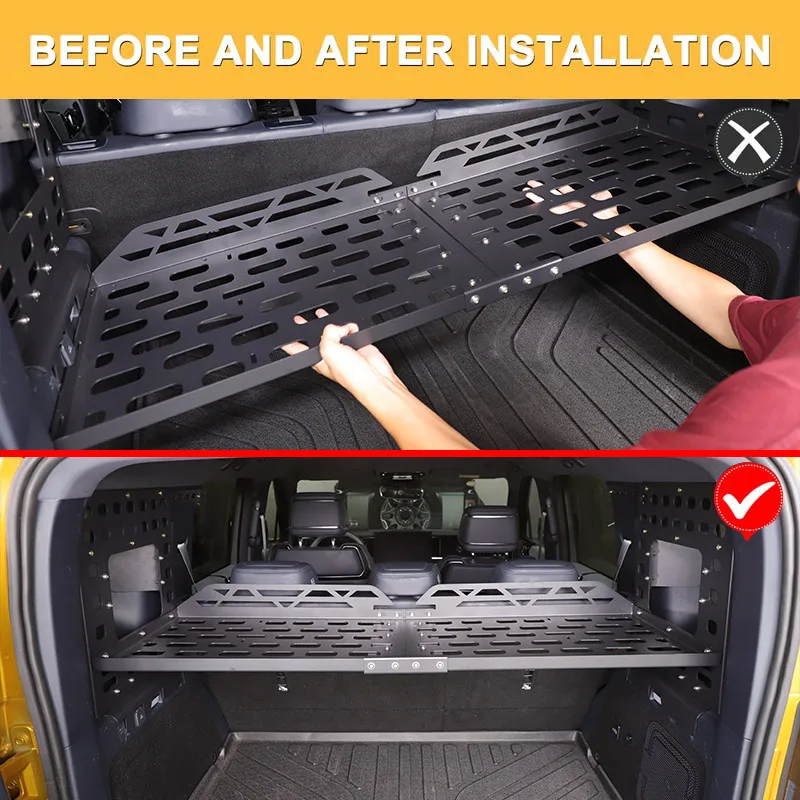 Car Accessories For Denza B5 2023+ Trunk Multi-Function Tray Rack | Aluminum Alloy | Storage Organizer