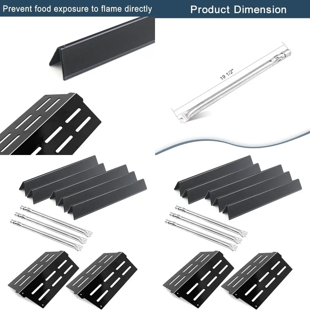 

Grill Burners with Front Control Knob, Compatible with Genesis 300 Series, S310, S320, S330, E310, E320, E330 (Porcelain Steel)