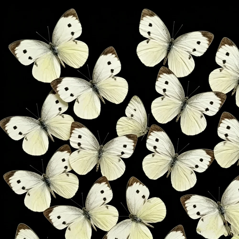 6-100pcs natural Real Butterflies Specimen (Pieris canidia）Artwork Material Home Decoration DIY