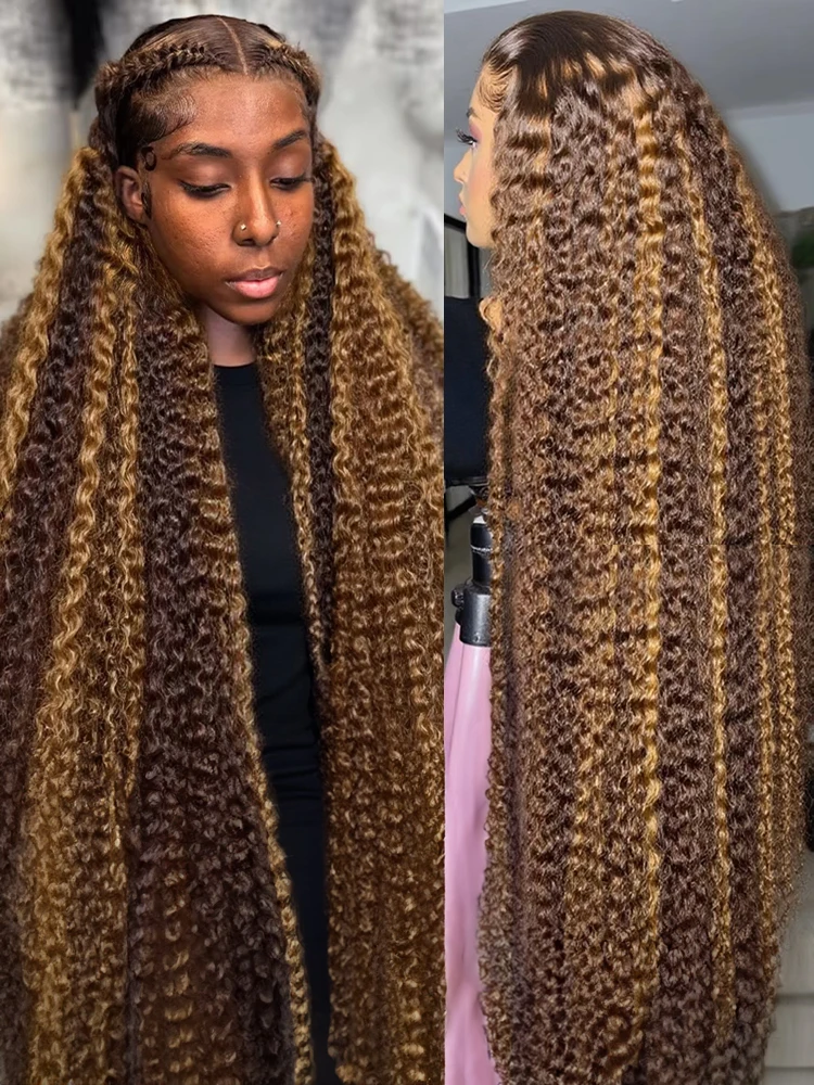 تسليط الضوء على أومبير قبل قطع شعر مستعار غلويليس ارتداء والذهاب مجعد 100% شعر الإنسان موجة عميقة الباروكات الأمامية 13x4 13x6 HD الدانتيل الباروكات الأمامية