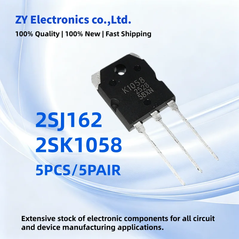5PCS/5PAIR Brand New 2SJ162 J162 2SK1058 K1058 TO-3P Audio power amplifier pairing tube