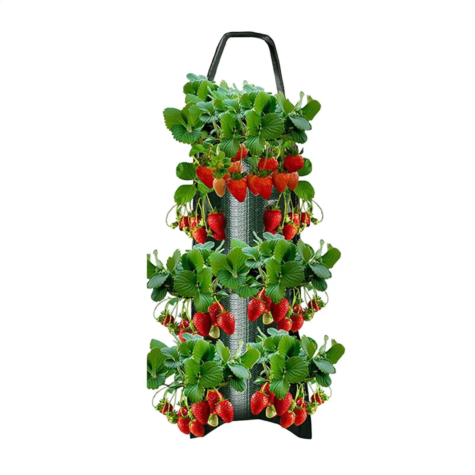 Strawberry Grow Bags Floating Fabric Aeration Pouch With 8 Holes For Planting Gardening Bags For Tomatoes Roses Carrots Potatoes
