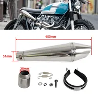 W/DB Killer 125-1000cc Street Bike Scrambler Cafe Racer Exhaust Pipe Universal Motorcycle GP Staineless Steel Exhaust Mufflers