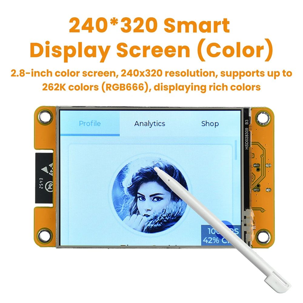 ESP32 2.8-inch LED Touch Screen Module ESP WiFi Bluetooth Development Board ST7789 Driver 240x320 Resolution Built-in 520KB SRAM