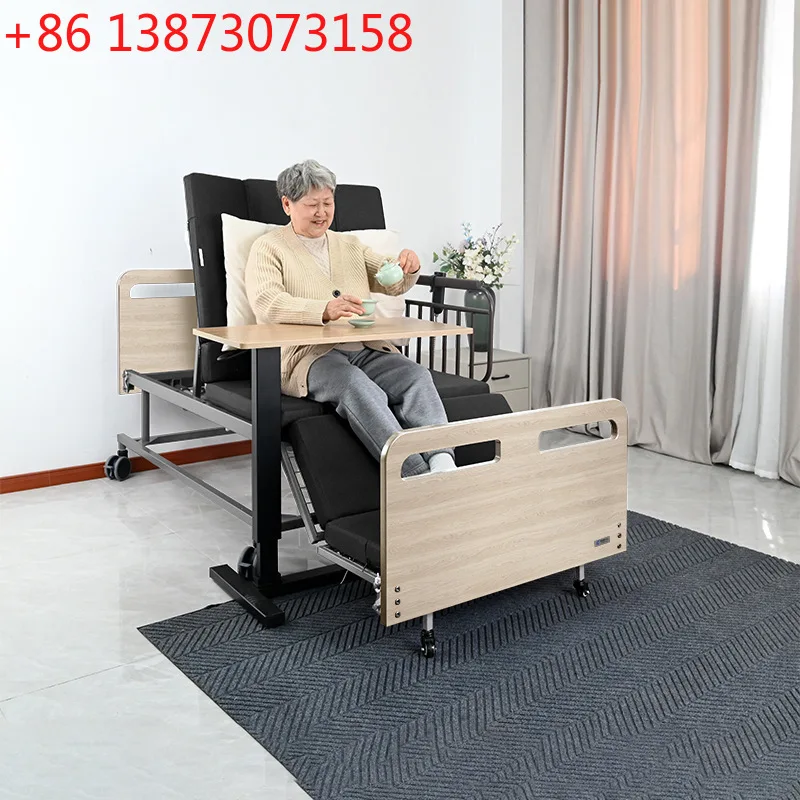 سرير كهربائي متعدد الوظائف، سرير كهربائي بأرجل قابلة للدوران والسقوط، رعاية منزلية لكبار السن #1