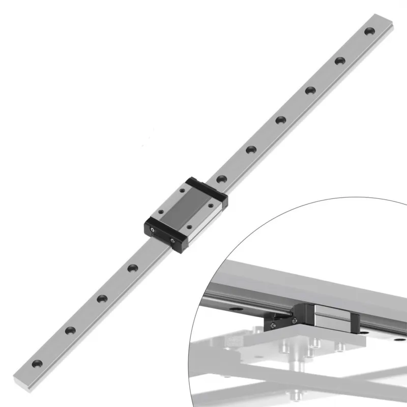 MGN7 MGN12 MGN12N MGN15 MGN9 100mm to 600mm Miniature Linear Rail Slide MGN Linear Guide MGN Black Carriage CNC 3D Printer part
