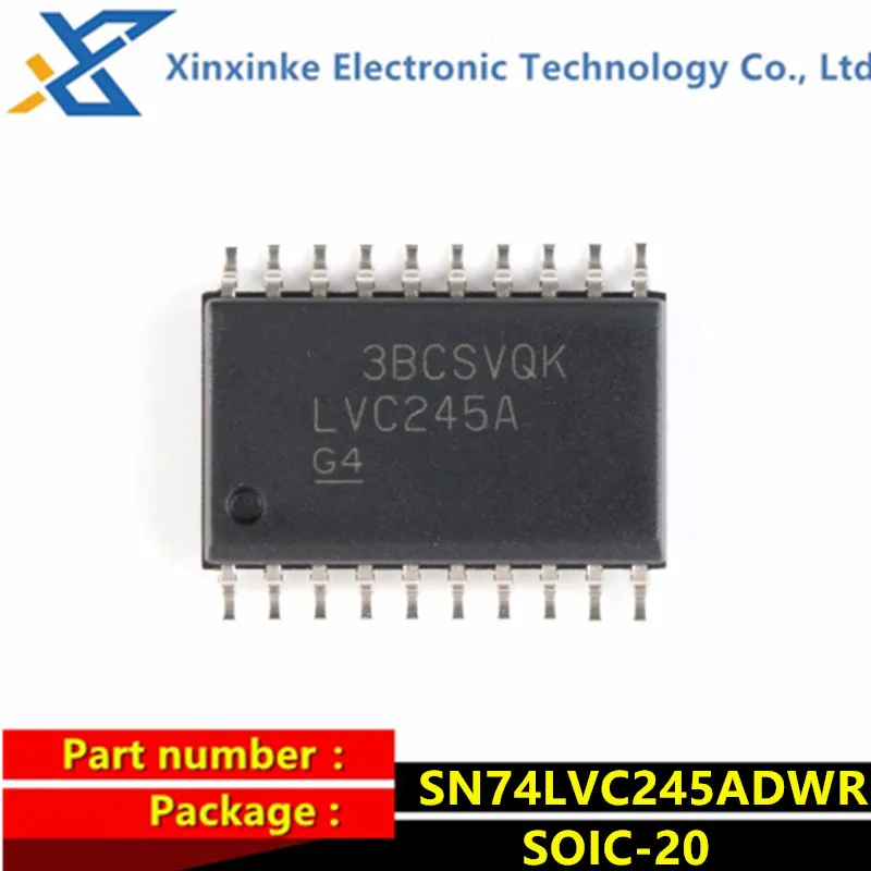

10PCS SN74LVC245ADWR LVC245A SOIC-20 Bus Transceivers Tri-State Octal Bus Standard Transceiver Logic ICs Brand New Original