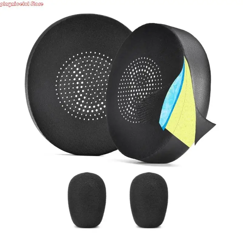 

E8BA Soft Foam Ear Pads Mic Windscreen Windshield Ear Cover Compatible for Elite45h Evolve2 65UC Headsets Earpads Earmuff