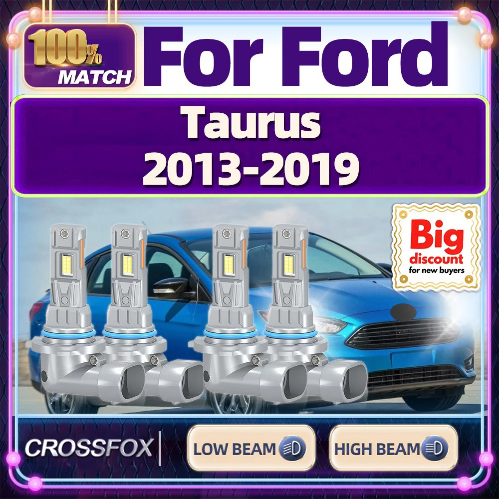 

CROSSFOX【For Ford Taurus 2013-2019】High Low Beam Canbus Car LED Headlight Bulbs Turbo Ultra Bright Vehicle Headlamp Ampoules