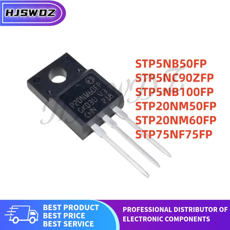 10pcs/lot STP20NM60FP STP5NB100FP STP75NF75FP STP5NC90ZFP STP5NB50FP STP20NM50FP TO-220F Transistor New In Stock