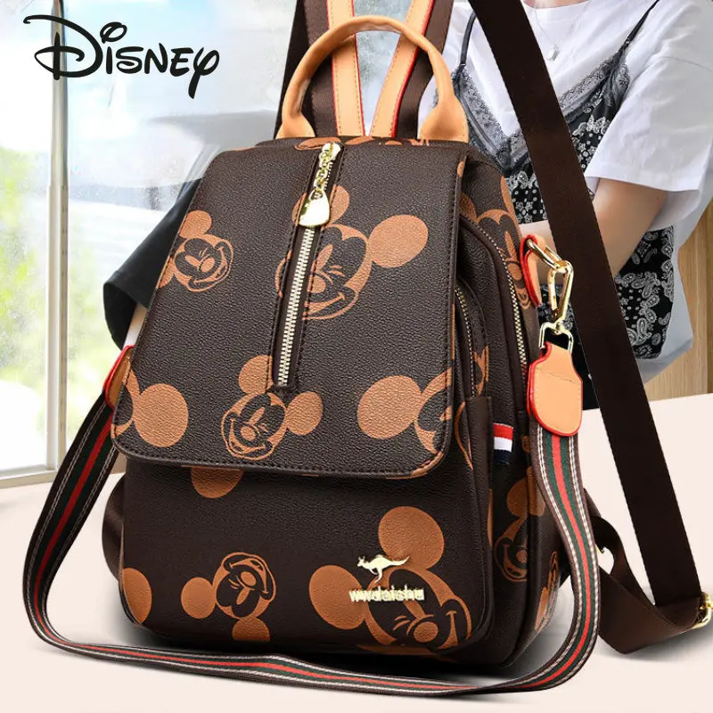 Imagem -04 - Disney Mickey Novidades Unisex Mochila Moda Mochila para Mulheres Cartoon Grande Capacidade Multifuncional Mochila de Viagem Alta Qualidade