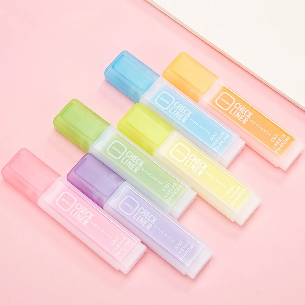 

Marker Pen 6 Colors Fluorescent Highlighter 6261 Paintbrush 6 Colors Fluorescent Pens Colorful Quick Drying