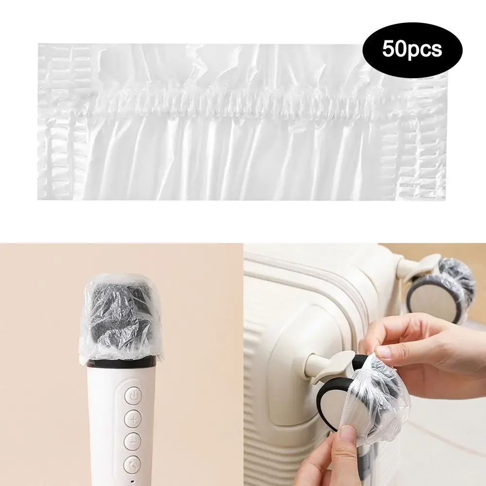 50 stuks wegwerp bagagewielen beschermer antislip elastische bagage universele wielen covers slijtvast verminderen lawaai