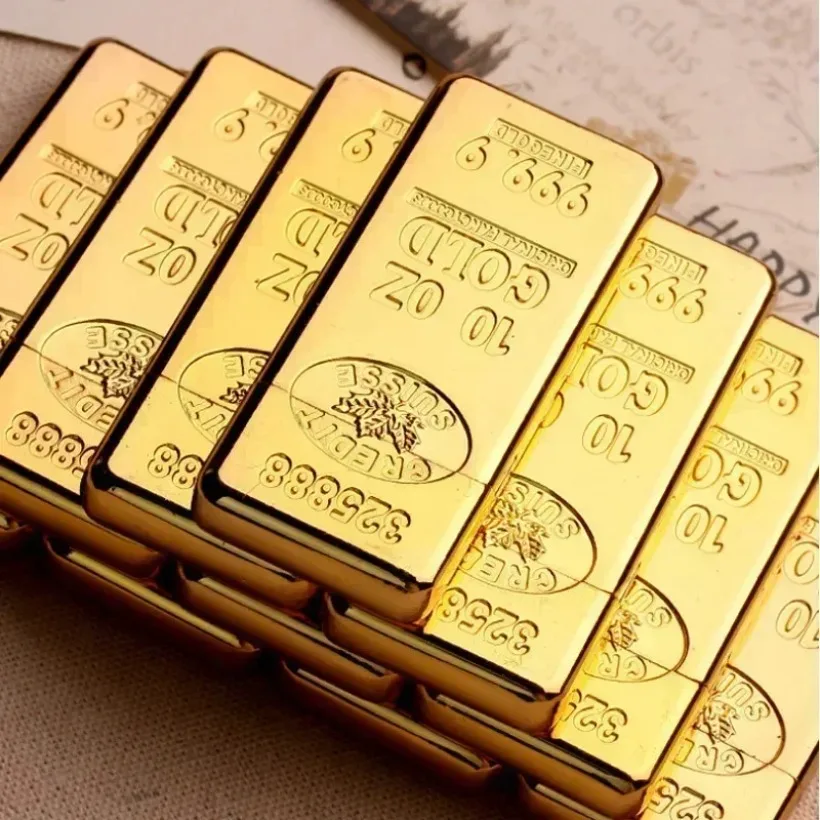

New Cigarette Torch Lighter, Metal Gold Bar Butane Lighter, Cool Smoking Accessories & Gift for Men & Cigarette Accessories