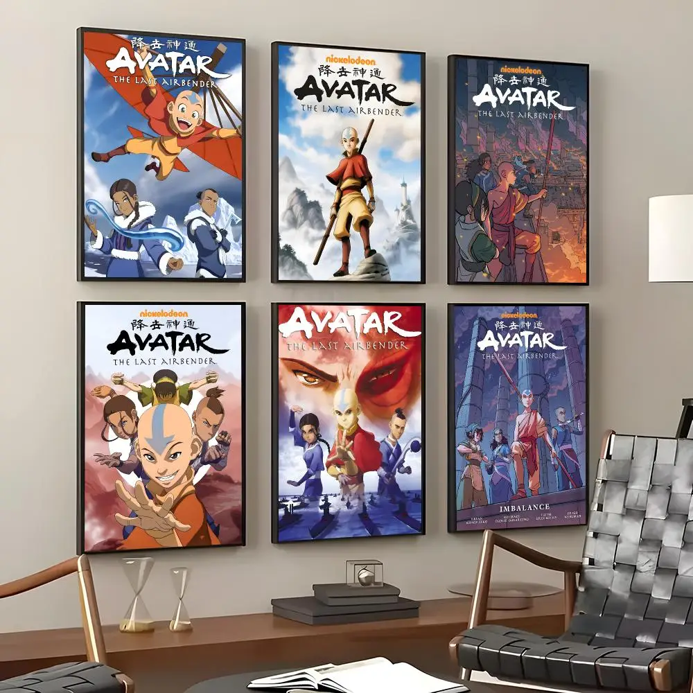 Animation Avatar: The Last Airbender Poster Self-Adhesive Waterproof Wall Stickers, Coffee Bar Home Wall Decor