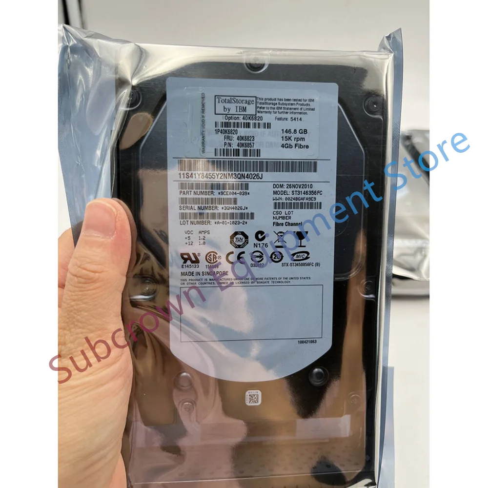 For IBM 40K6820 40k6823 5414 146GB 15K 4GB FC Server Hard Disk DS4700