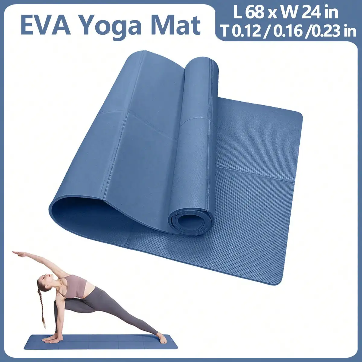 Yogamat Pilates Fitnessmat 3/4/6mm Dikte Antislip Yogakussen Reizen Fitness Oefening Pad voor Dames Home Gym Vloertraining