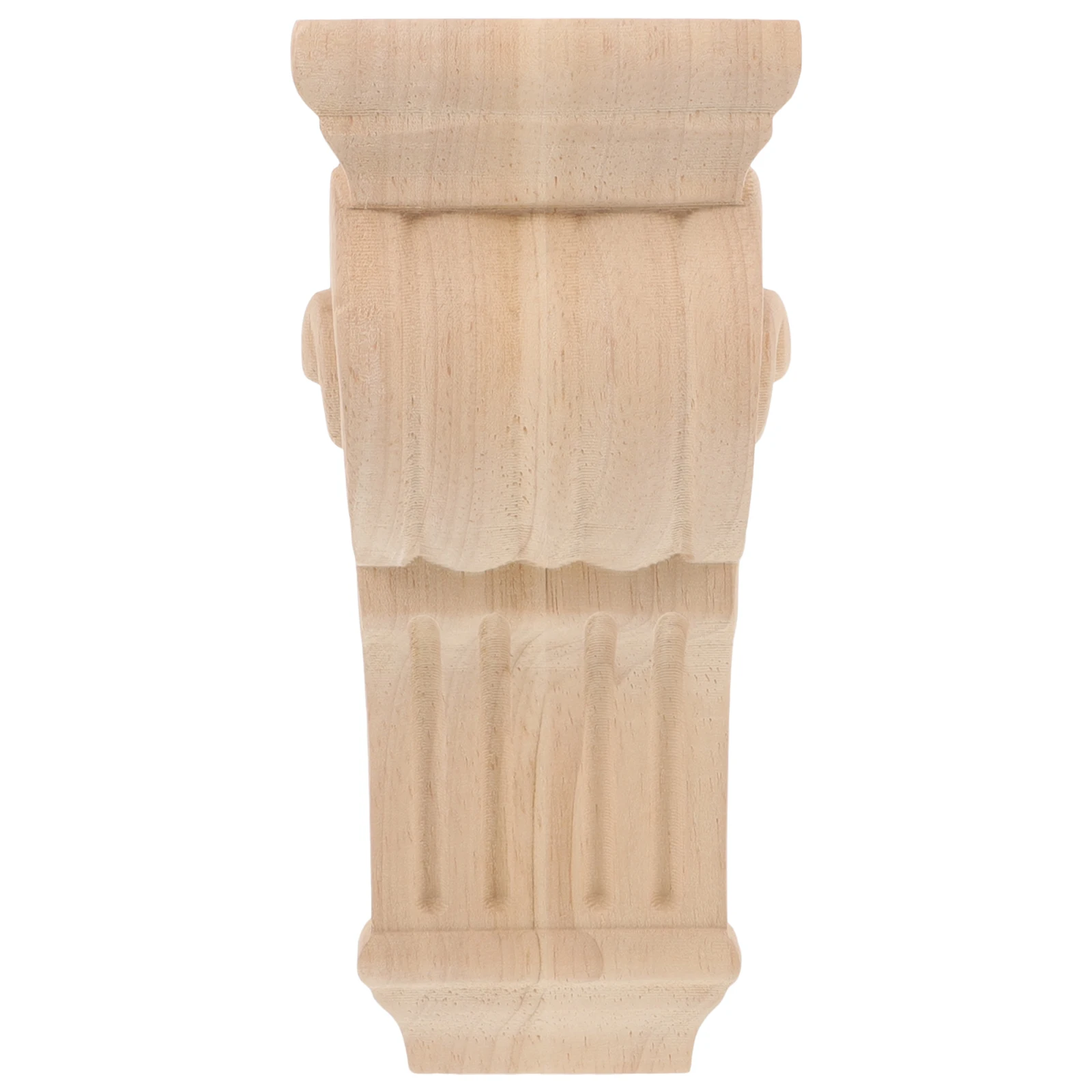 

Wood Carving Applique 8x17x8cm Solid Wood Stigma Decorations Unpainted Corner Molding Decorative Trim Cabinet Decals Furniture