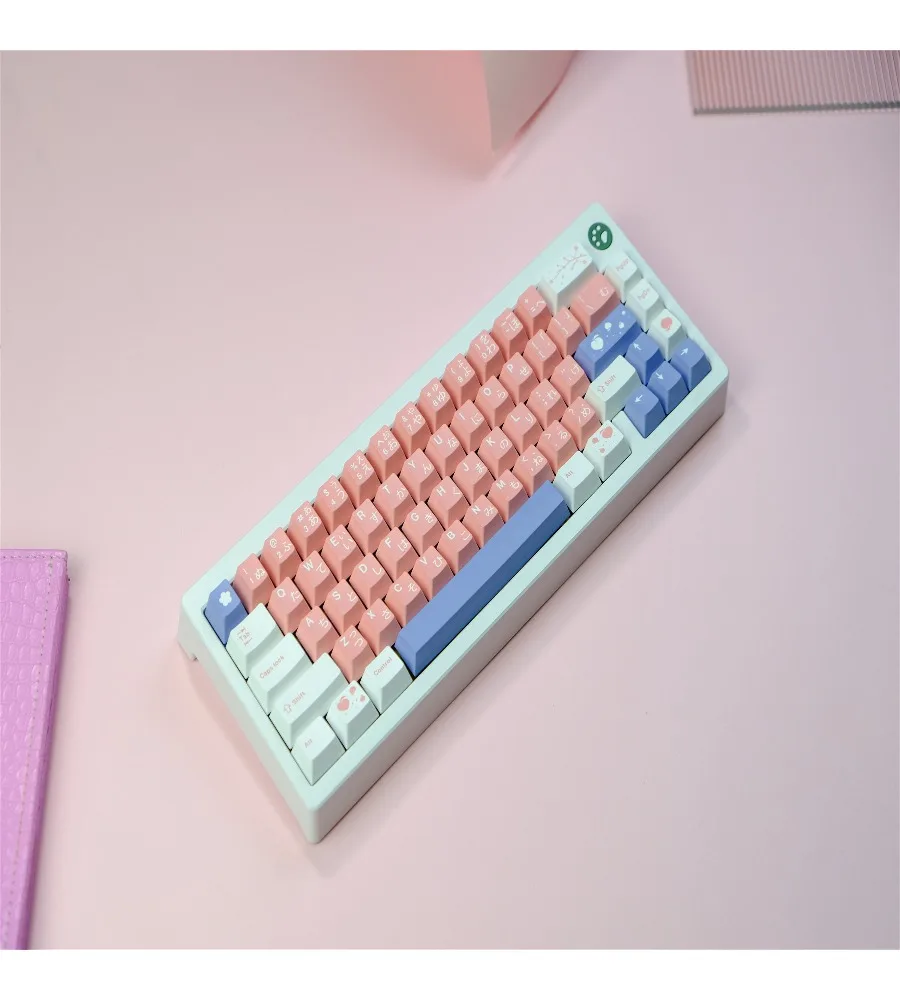 Peach Blossom Keycap 129-key PBT Keycap Cherry Original Factory Height Five-sided Sublimation Process