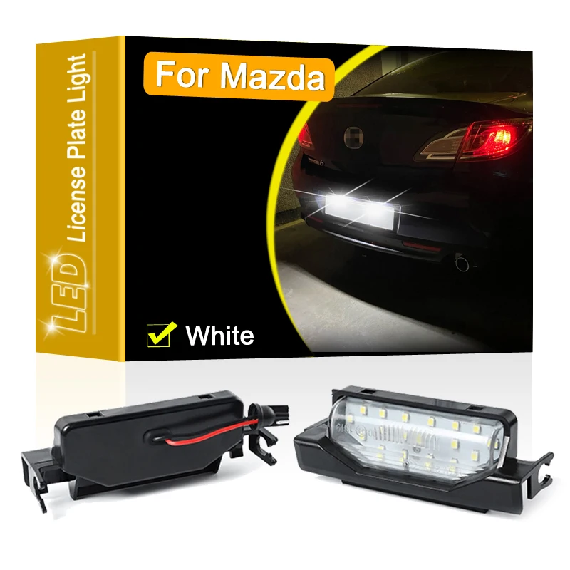 12V LED Number Plate Lamp For Mazda 6 GH 2007-2012 For Mazda RX-8 2004-2012 White License Plate Light Assembly