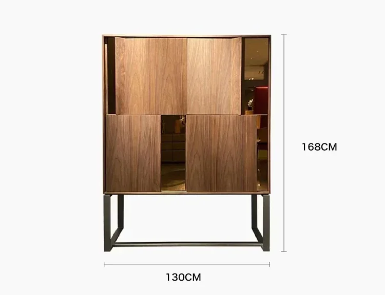 Minimalist Side Cabinet Modern Minimalist Living Room Solid Wood  Restaurant Entrance Storage Wine Cabinet