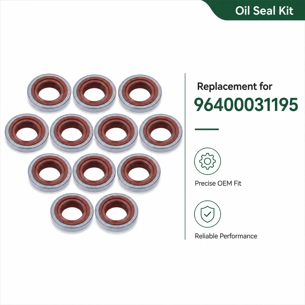 12pcs Oil Seal Kit For Stihl FS300 FS350 FS380 FS400 FS450 FS480 String Trimmer Brushcutter Parts, Replaces OEM 96400031195