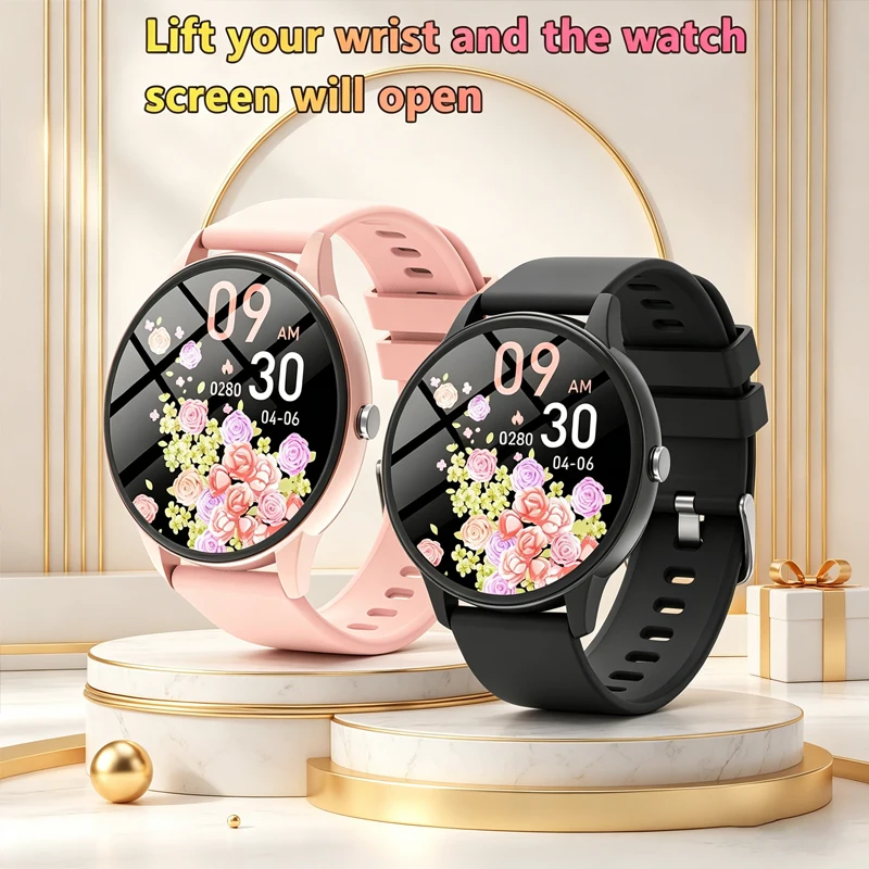 

Новые умные часы для женщин, беспроводные часы с функцией звонков, мужские смарт-часы, женские часы с голосовым помощником, спортивный фитнес-браслет для отслеживания активности, подарок на праздник