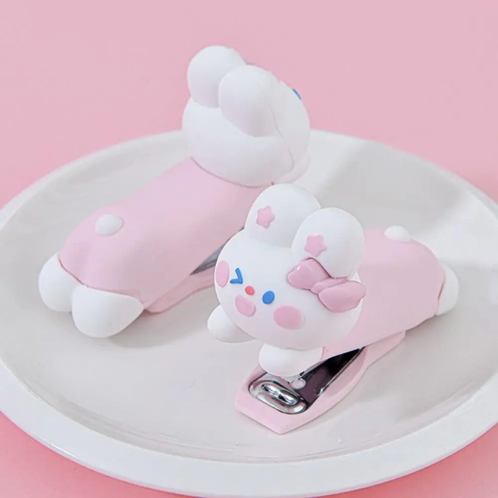 Use 10# Staples Stapler Mini Portable Effortless Long Stapler Panda/Astronaut/Dinosaur Labor-saving Manual Binding Tool