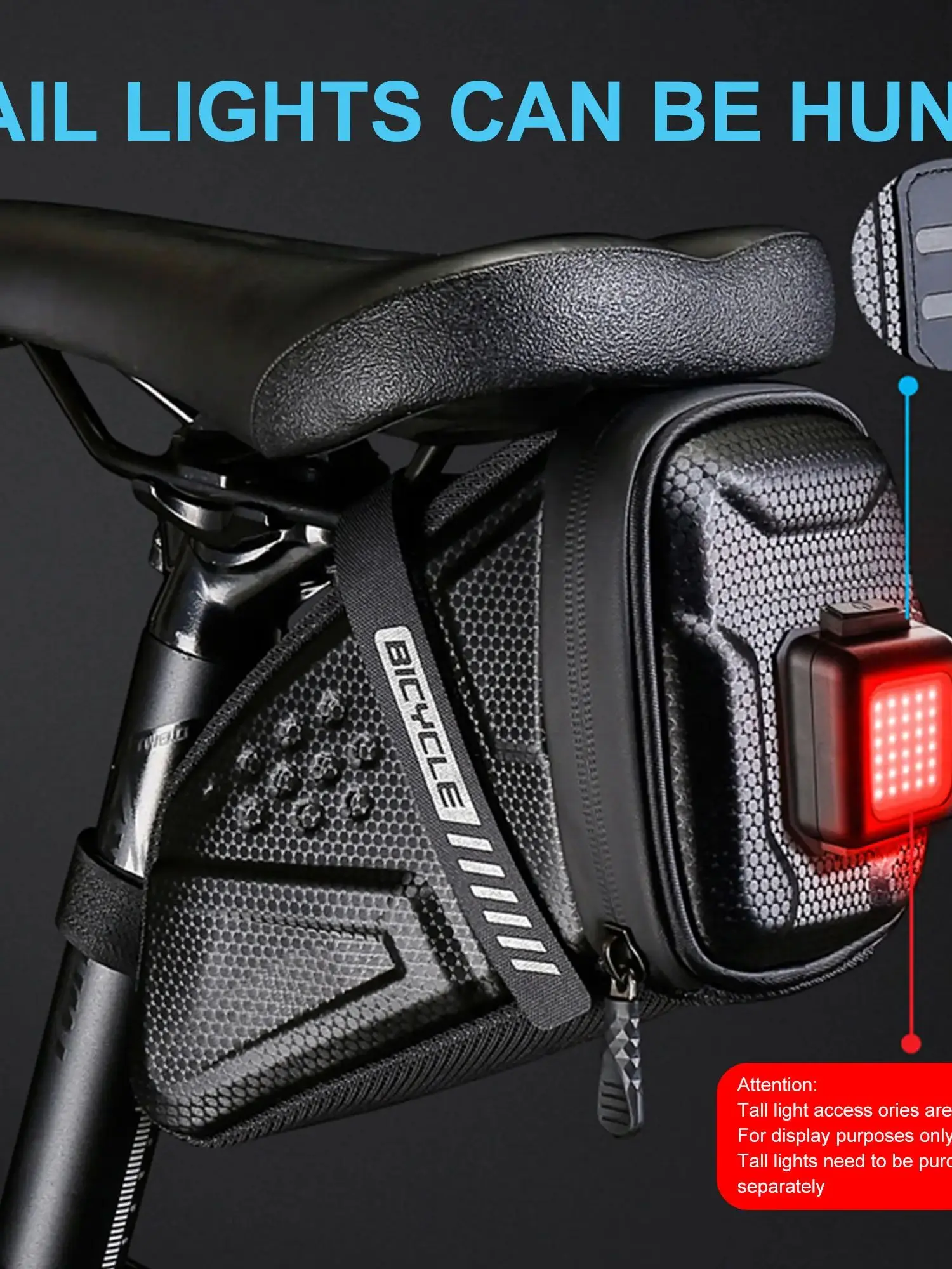 AliExpress EVA hard shell waterproof bike saddle bag Seat bag Bike bag under seat 1 litre Bike tail bag Bike Rear bag Storage bag