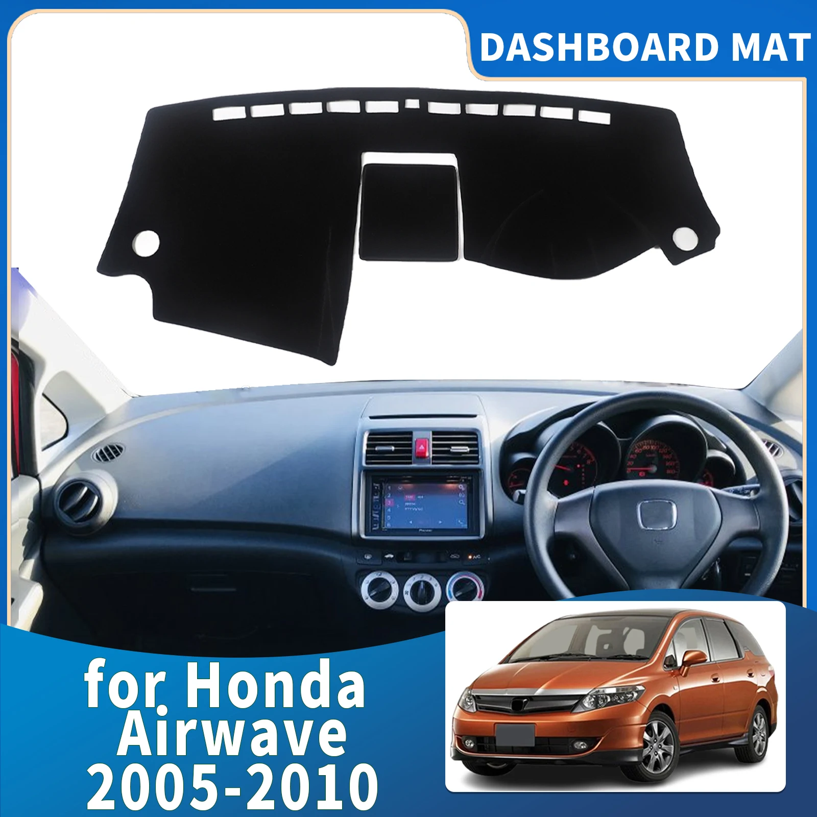 

fit for Honda Airwave 2005 2006 2007 2008 2009 2010 Dashmat Dashboard Cover Pad Protective Carpet Accessories DashMat Sunshade