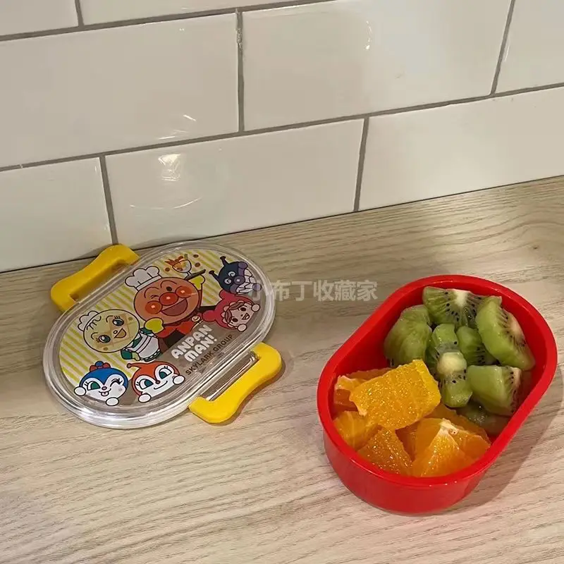 Anpanman Plastic Bento Box Cartoon Kawaiimini Fruit Storage Box Snack Box Children Dinner Pail Anime Peripheral Tableware Gift