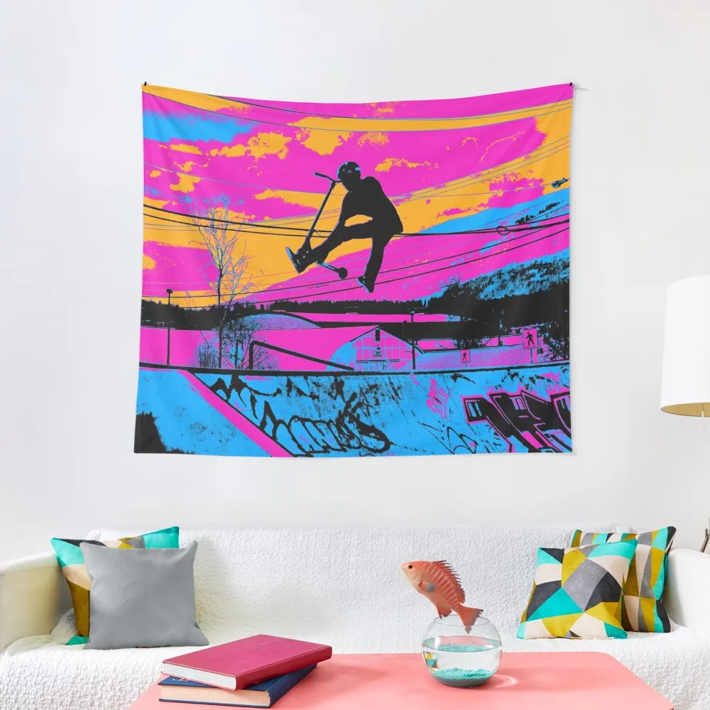 

Let's Fly! - Stunt Scooter Tapestry Decoration Room Nordic Home Decor Bedroom Decoration Anime Decor Tapestry