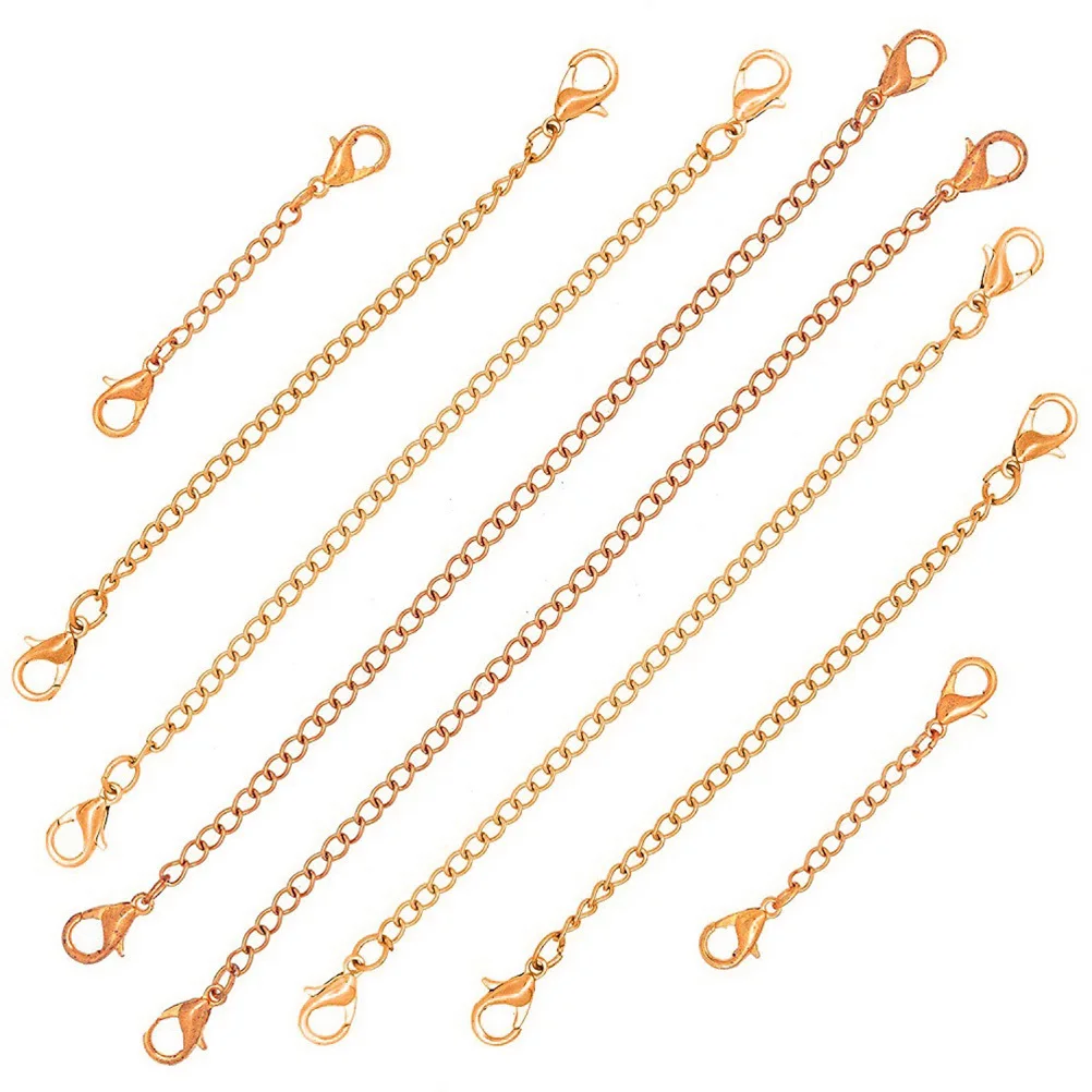 

5 шт. удлинительная цепочка для изготовления ювелирных изделий, легко хранить и переносить своими руками, золотой 2, 3, 4, 5, 6 дюймов, удлинитель цепочки, удлинитель браслета