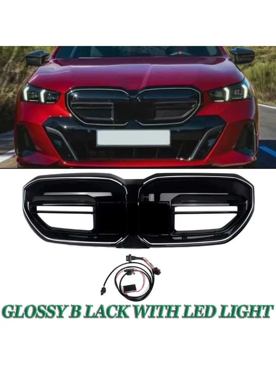 Magickit LED Light Grille do BMW serii 5 (I5) G60 G61 (od 2024 r.) w stylu M60, kratka przedniego zderzaka, grill, M Sport 530i 540i 550e — 2