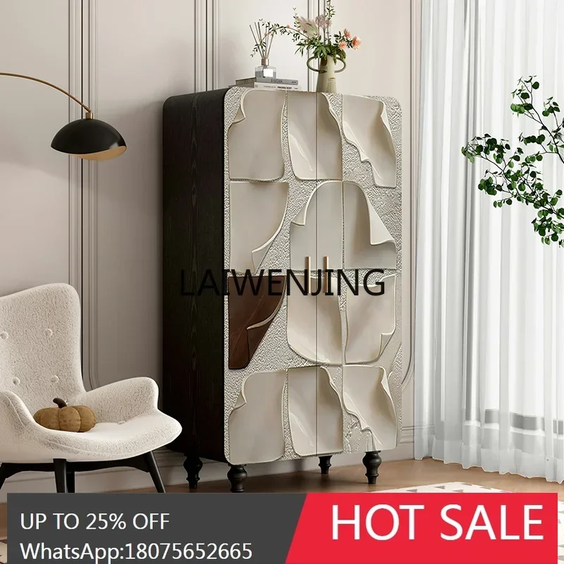 

simple solid wood wardrobe household cloakroom wardrobe bedroom storage living room entrance cabinet free installation