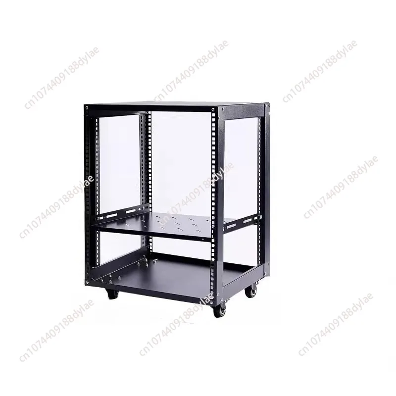 

6U Simple Open Cabinet With 4 wheels for Server/Shielded Cabinet Mobile Audio Amplifier Case Support Rack