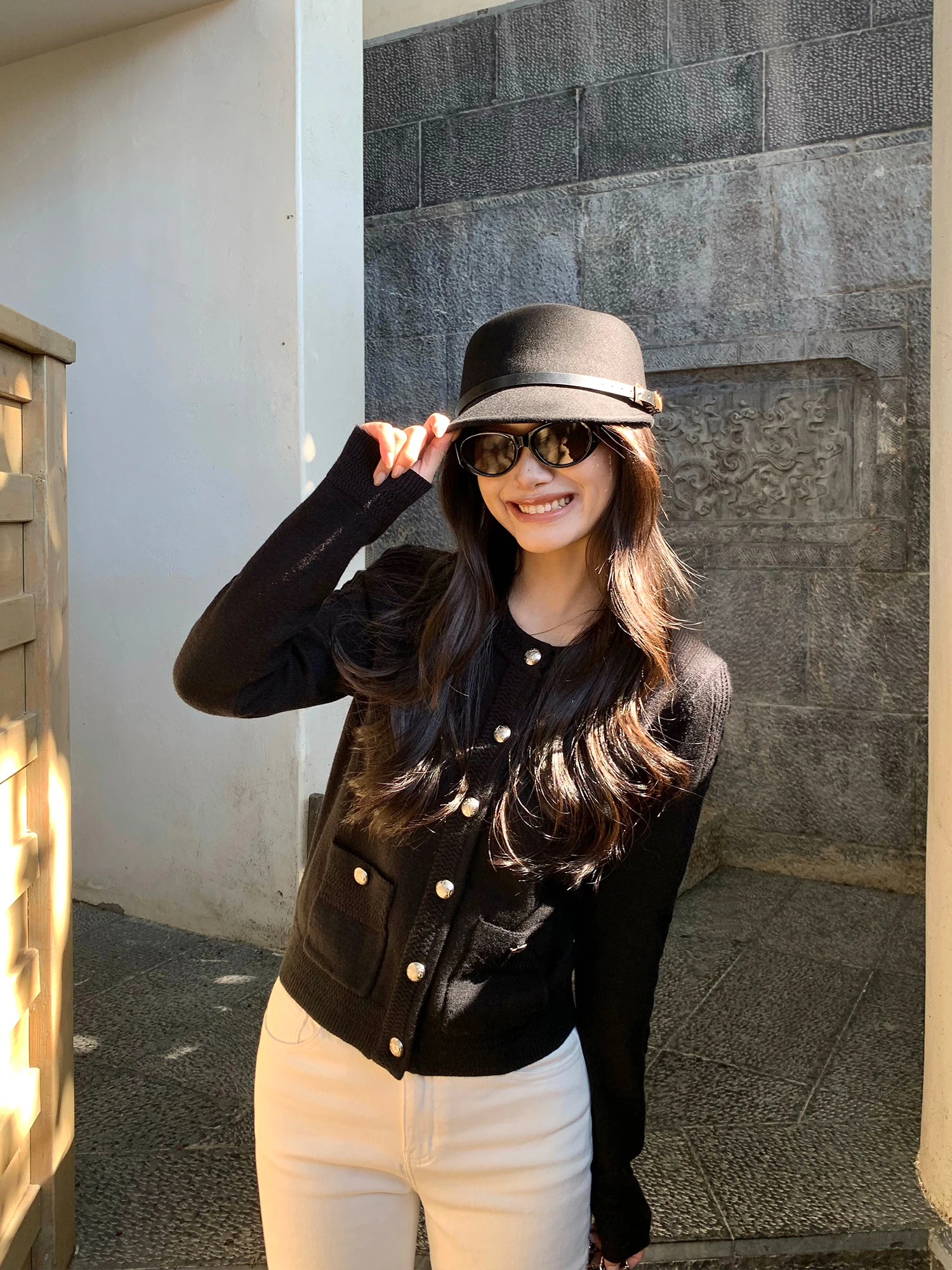 

Легкий теплый вязаный кардиган Pusumede для женщин: мягкая, приятная к телу зимняя верхняя одежда с круглым вырезом