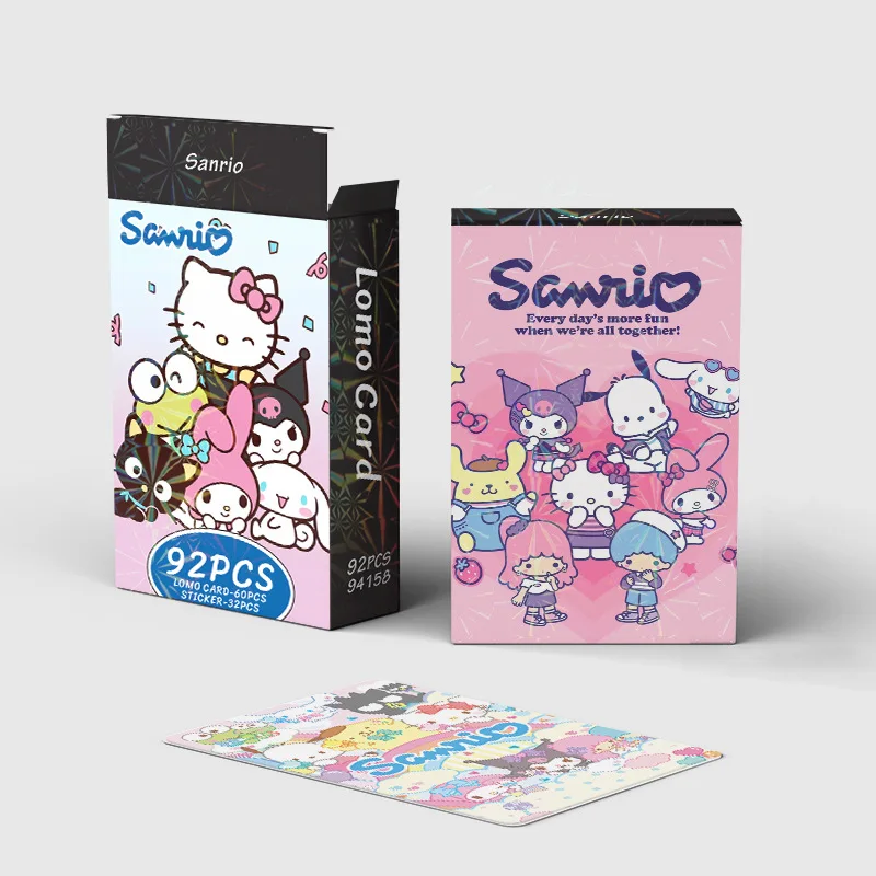 92 Sheets Sanrio Hello Kitty Cartoon Lomo Card Anime Character Card Cute Animation Peripherals Toy Children Hd collector Card