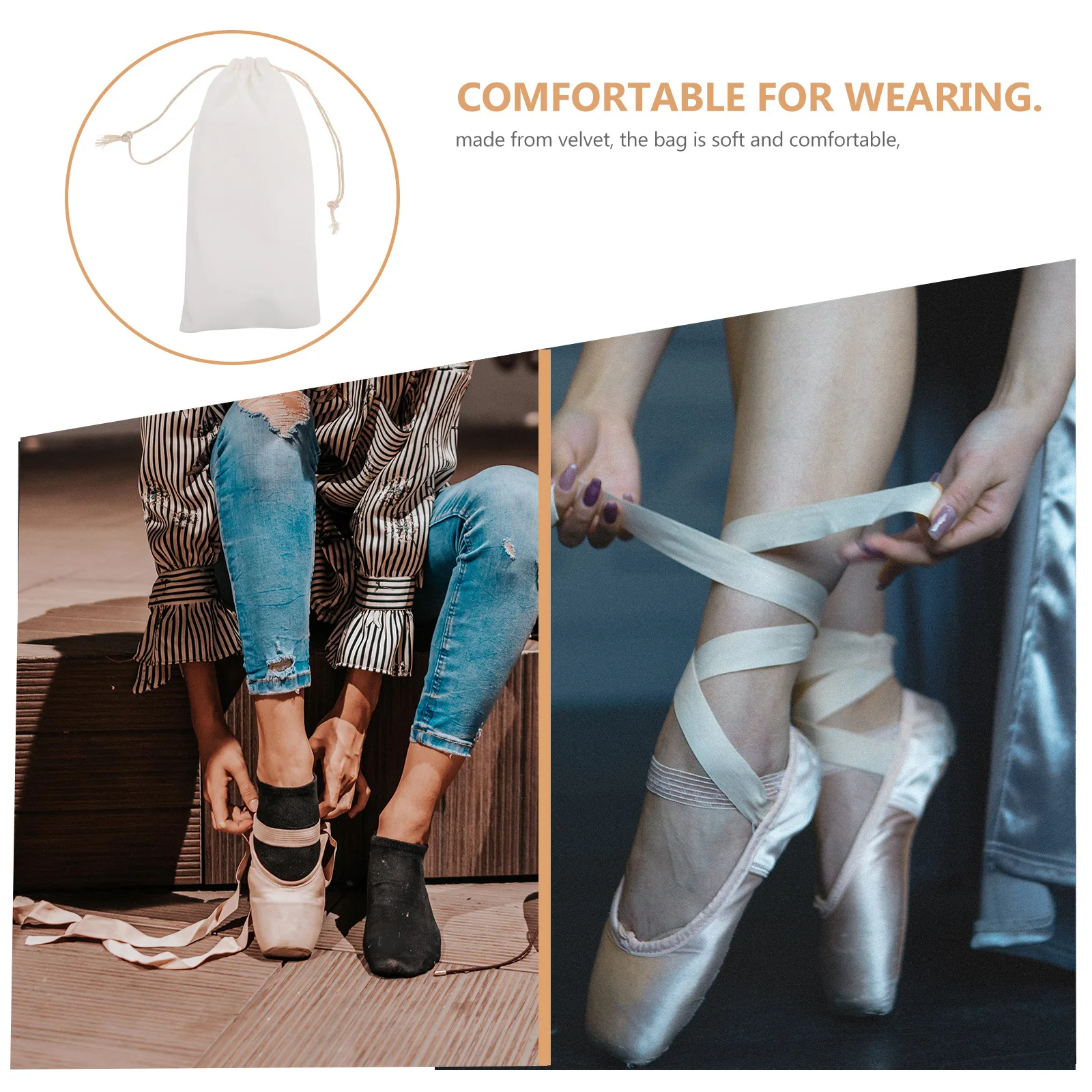 2 قطعة حقيبة تخزين أحذية الرقص حقيبة برباط ناعمة للمجوهرات الجوارب قفازات عيد الميلاد لصالح حفلة هدية غطاء مقاوم للغبار #5