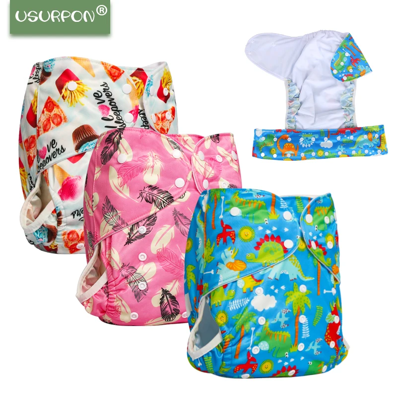 [Usurpon] 6-11Years L Size Children Diaper Older Baby Child Mesh Inner Cloth Nappy Printed Diaper