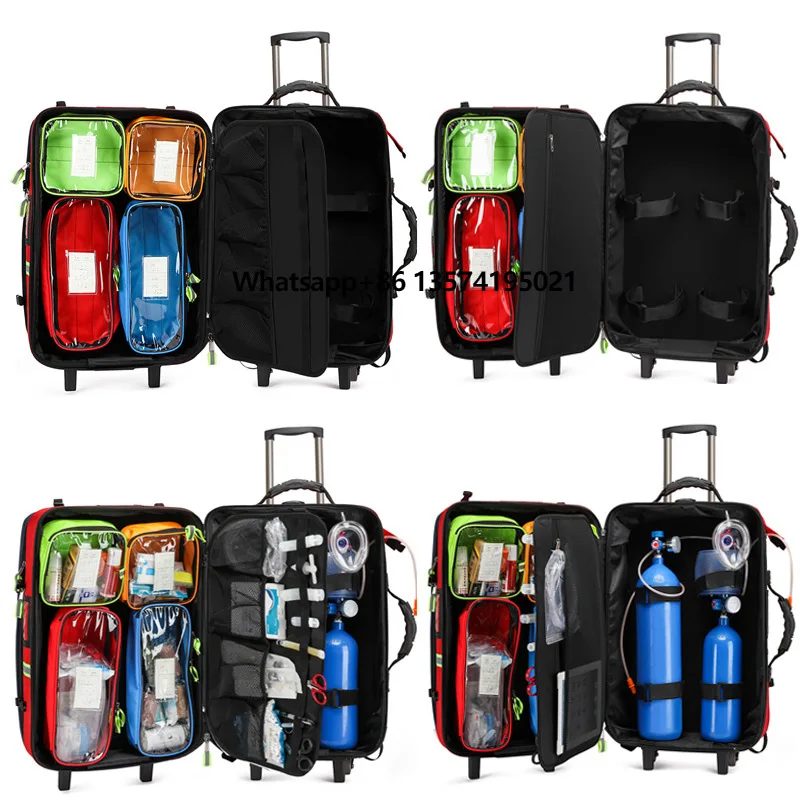 Emergency Medical EMS Trauma Nurse Backpack First Aid Kit Tactical Combat EMT Full Medic Kit Medical Bag Red Backpack Waterpoof