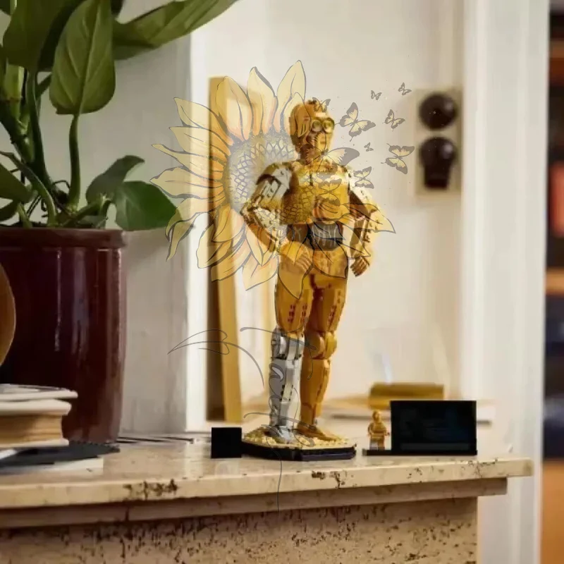Image of Super beliebtes 1138-teiliges Modell UCS C 3PO Roboter-Baustein-Puzzle Union Film Zusammenbau-Puzzle für Geburtstags- und Weihnachtsgeschenke.