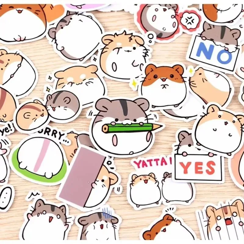 40pcs Creative Cute Self-made Hamster Stickers / Scrapbooking Stickers /decorative Sticker /DIY Craft Photo Albums