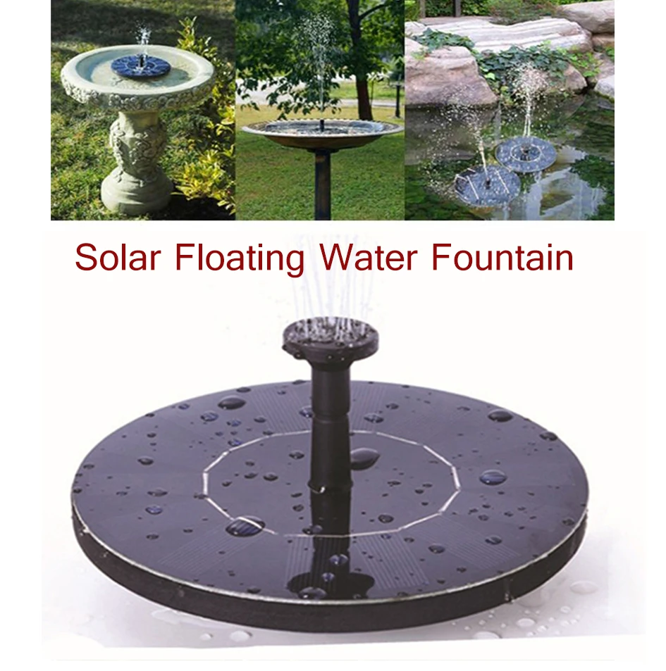 

Mini Solar Fountain Pool Pond Waterfall Sun Fountain Garden Decoration Outdoor Bird Bath Solar Powered Fountain Floating Water