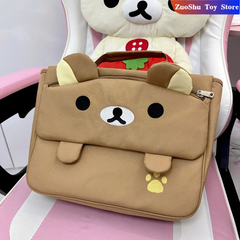 

Kawaii Cute Bear Rilakkumas Backpack Large Capacity Anime Cartoon Backpack Stylish Student School Bag Shoulder Bags Schoolbag
