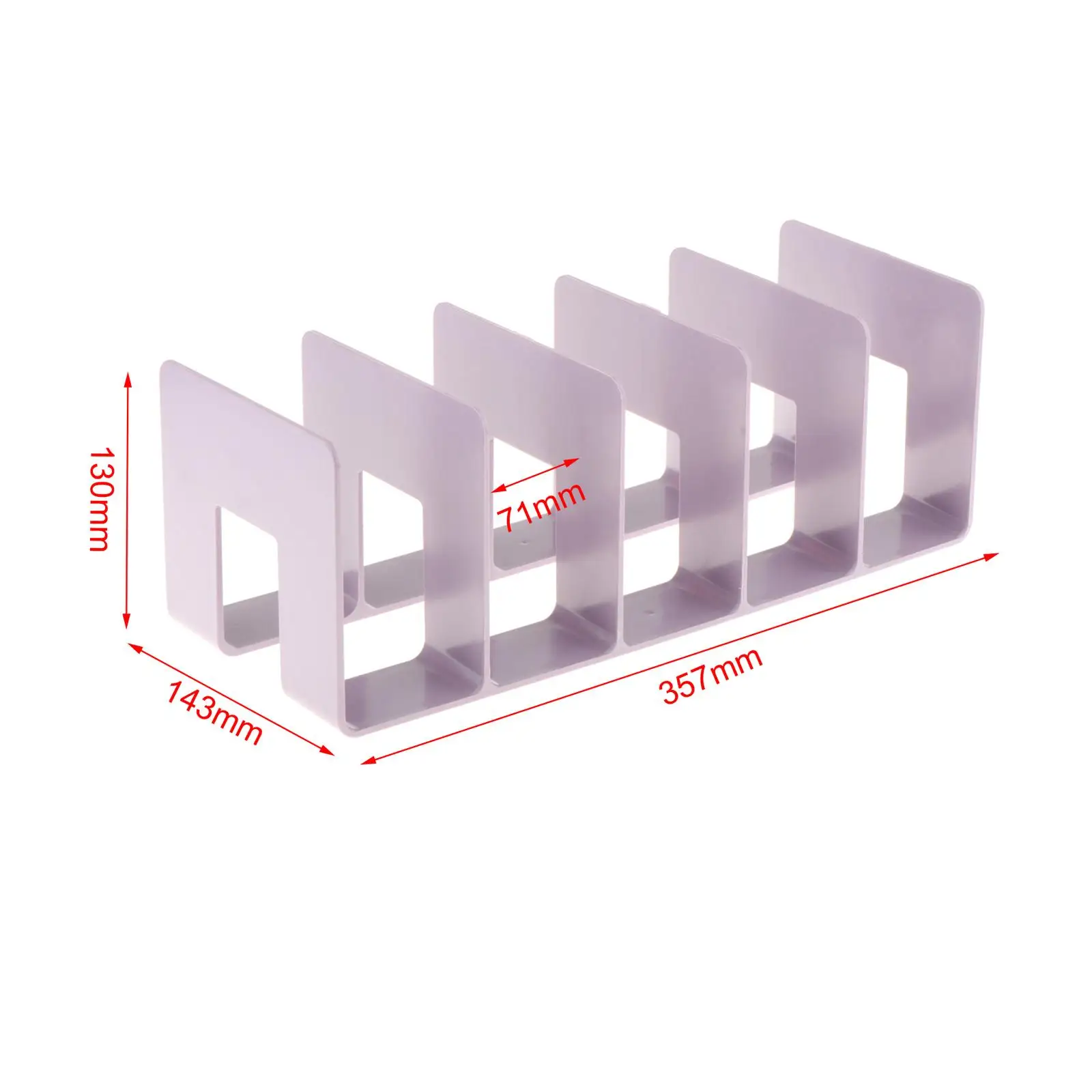 Transparent Desk Organizer Shelf Five Section Acrylic Holder for Books Bags Dolls and Notebook Display Rack