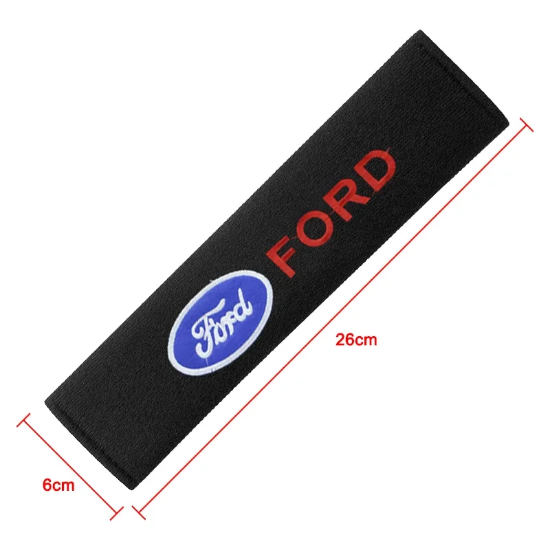 1/2pcs Car Seat Belt Cover Styling Cotton Safety Shoulder Protector For Ford Raptor Fiesta Focus 2 3 4 Mondeo Ecosport Mustang